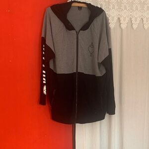Disney Gray and Black Women's Hoodie Jacket